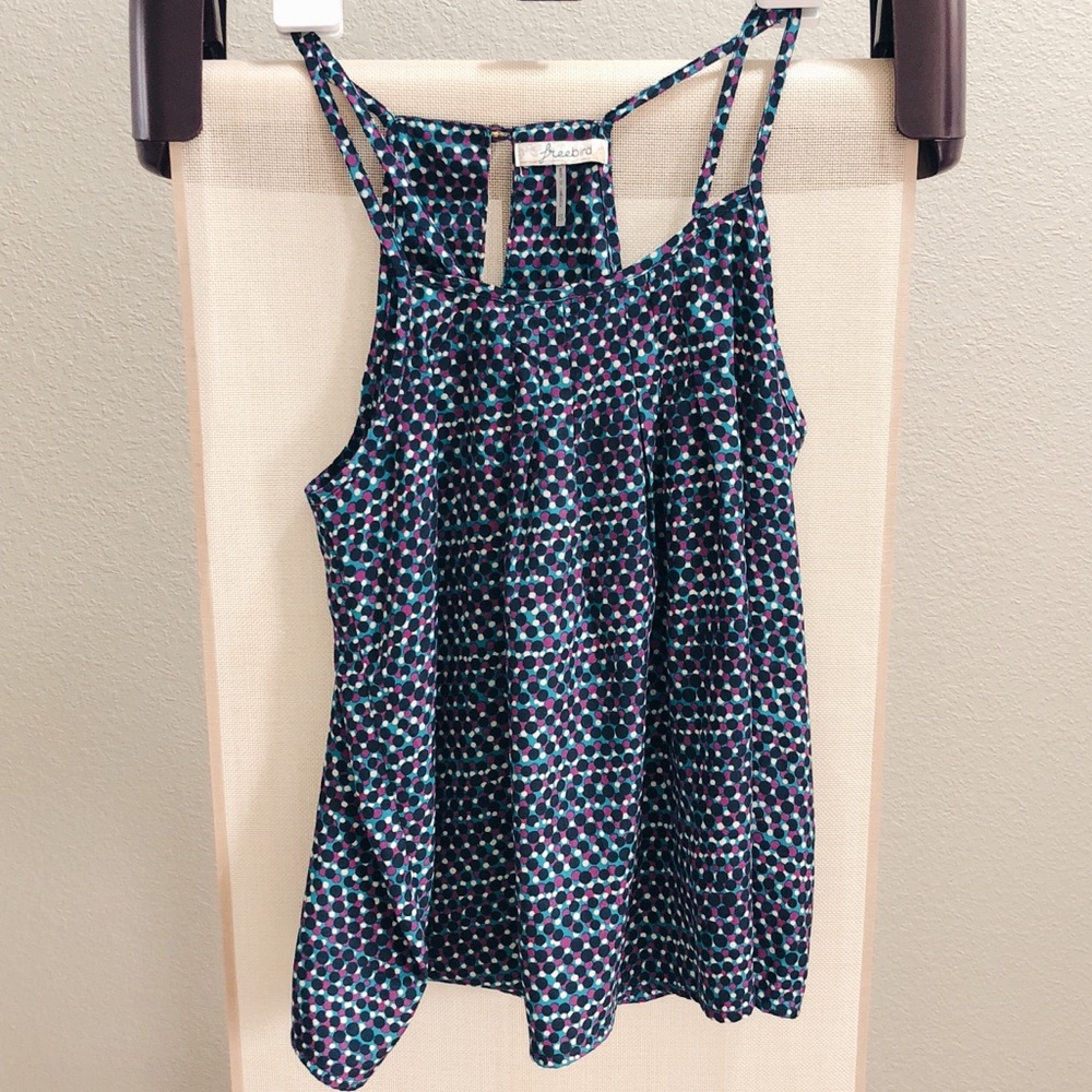 freebird polka dot tank top